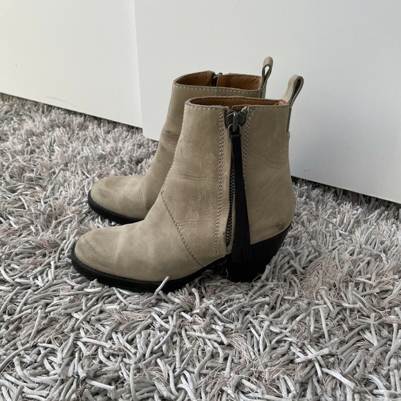 Acne Studios Shoes - Acne beige suede ankle boots